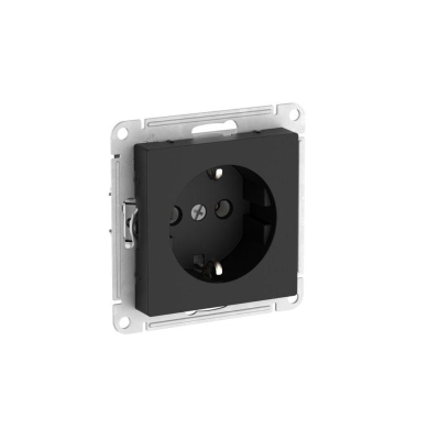 ATLASDESIGN РОЗЕТКА с заземлением, 16А, быстрозажимные клеммы, КАРБОН ATN001043S