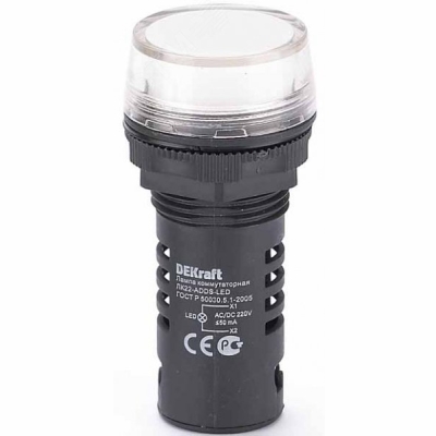 Dekraft Лампа комм. ADDS D22 LED бел. 220В AC/DC ЛK-22