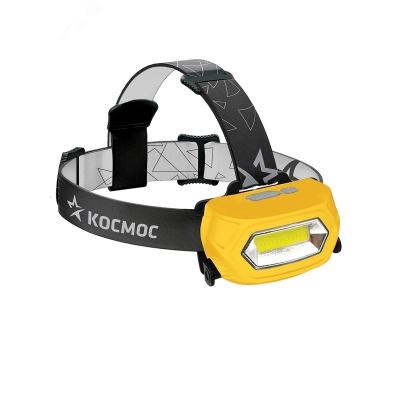 Фонарь аккумуляторный налобный COB 3Вт аккум. Li-Po до 1.2А.ч от USB KOC-LiPoH3WCOB