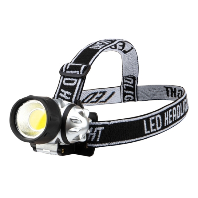 Фонарь налобный, трехрежимный, поворотный, COB 75-701