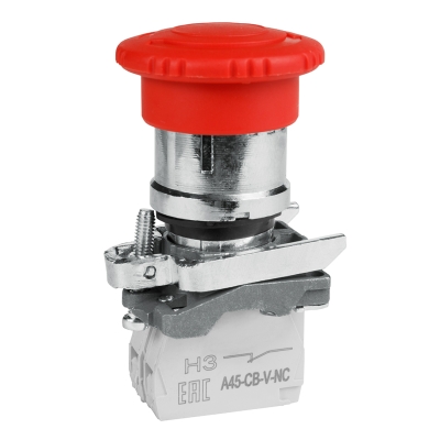 Кнопка ав ост возв пов OptiSignal D22 C4-ESTR-11 металл 1НО+1НЗ XB4BS8445 (10шт) 332179