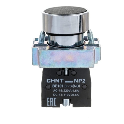 Кнопка управления NP2-BA21 без подсветки черн. 1НО IP40 CHINT 573787