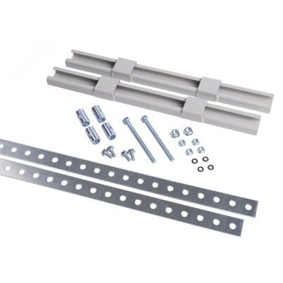 Комплект крепления металлокорпуса к столбу монтаж. полосой YKK-0-125