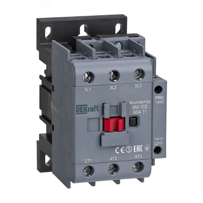 Контактор КМ-102 3п 50А кат. 230В AC 1НО+1НЗ AC-3 AC-4 22007DEK