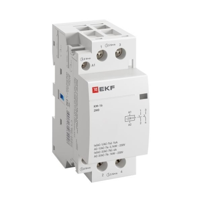 Контактор модульный КМ 16А 2NО (2 мод.) km-2-16-20