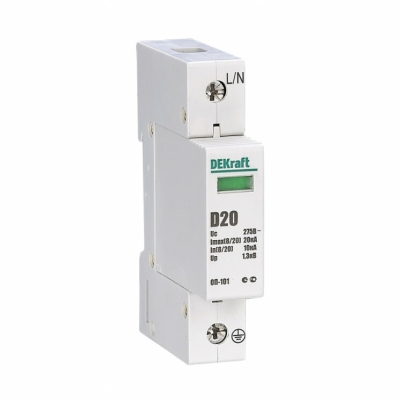Ограничитель перенапряжений 1P 20кА класс D 275В C2 18013DEK
