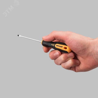 Отвертка шлицевая SL 3х75мм двухкомпонентная рукоятка 12-4721