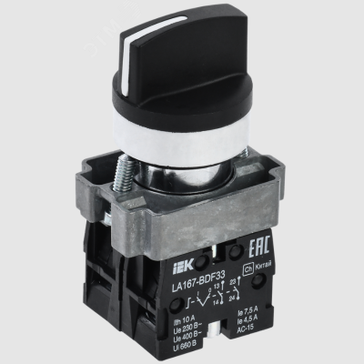 Переключатель LA167-BDF33 3 полож. 2з черный BSW20-BDF33-4-24-67-3-K02