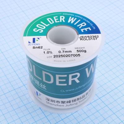 Припой 62/36/2 ROL0 1% флюса 0,7мм 500гр