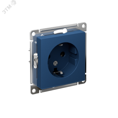 Розетка AtlasDesign 16А с заземл. механизм аквамарин SE ATN001143