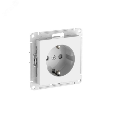 Розетка AtlasDesign 16А с заземл. защ. шторки быстрозажим. клем. механизм бел. SE ATN000145S