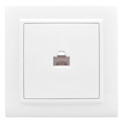 Розетка компьютерная 1-м СП Минск RJ45 бел. Basic ERK01-035-10