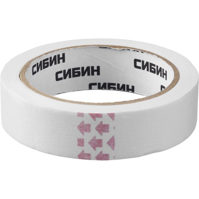 СИБИН 25 мм х 25 м, креповая, малярная лента (12111-25)