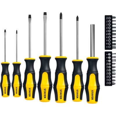 STAYER Hercules-K27, 27 предм., набор отверток с насадками (25827)