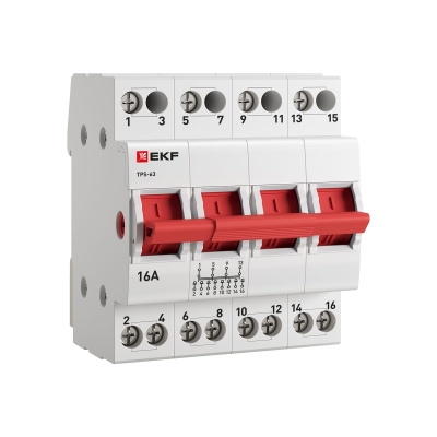 Трехпозиционный переключатель ТПС-63 4P 16А PROxima TPS416