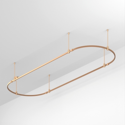 Трек ART-APRIORI-OVAL-ROD-400-3000x1000 (GD) (Arlight, IP20 Металл, 3 года) 048503