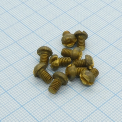 Винт М4.0х 6 (10шт.) п/к латунь