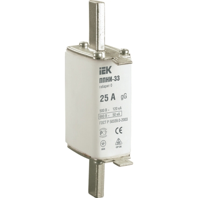 Вставка плавкая ППНИ-33 25А габарит 0 DPP20-025