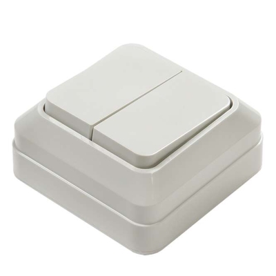 Выключатель 2-кл. ОП Bolleto 10А IP20 7023 бел. ASD / 4680005959761