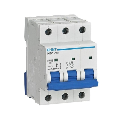 Выключатель автоматический модульный 3п D 32А 10кА NB1-63H CHINT 179887