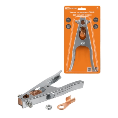 Зажим «крокодил» 500 А 200 мм для сварки SQ0541-0303
