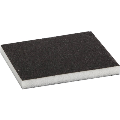 ЗУБР Р80, 123 х 98 х 12 мм, водостойкая, двухсторонняя шлифовальная губка (35614-080)